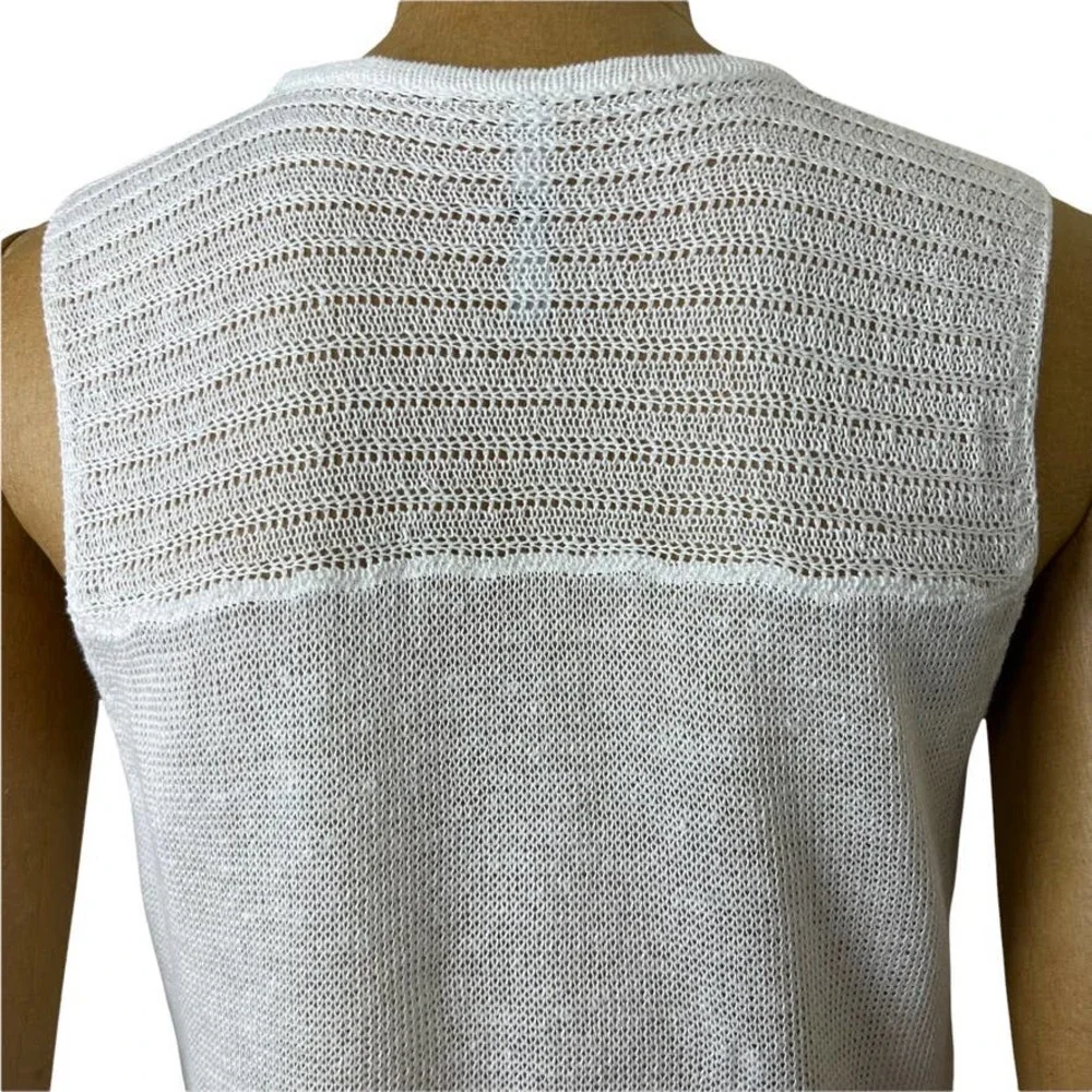 Miilla Linen Mesh Sleeveless Tunic Top Size Medium - Picture 8 of 9
